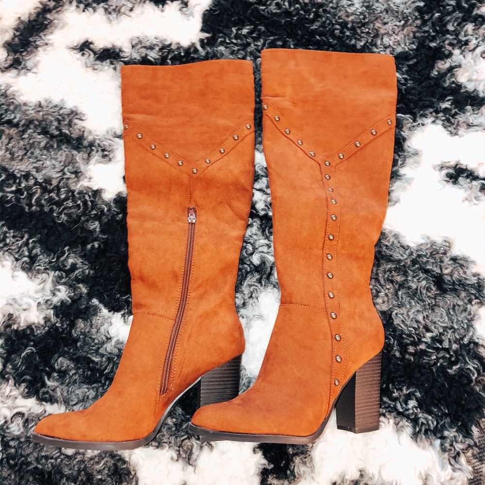 Burnt Orange High Boots